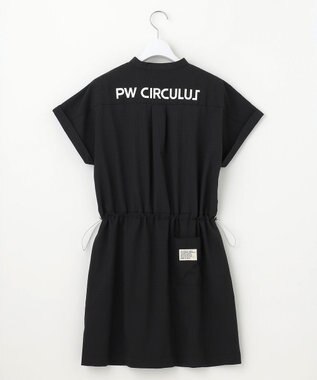 PW CIRCULUS 【高通気 / 軽撥水 / 軽量のDotAir 使用】【WOMEN】バンドカラーワンピ ゴルフウェア レディース ブラック系