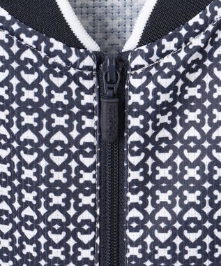 23区GOLF 【WOMEN】サンベールメッシュ モノグラムハーフジップ ネイビー系5