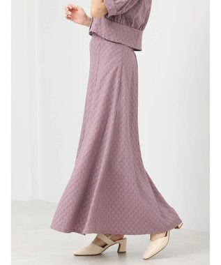 earth music&ecology ジャガードフレアスカート Pink