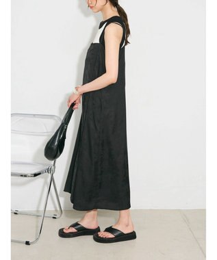 Green Parks ウ゛ィンテージフラワージャガードキャミワンピース Black