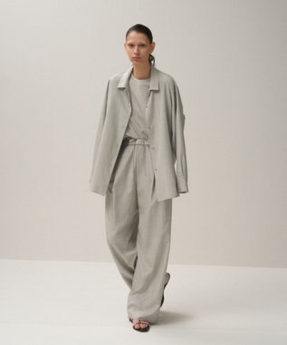 ATON SILK TROPICAL | ウォッシュドシャツ TOP GRAY