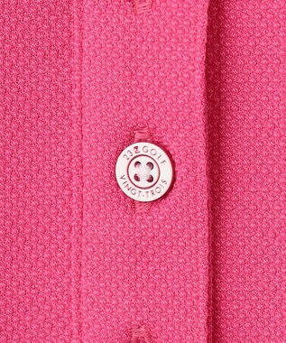 23区GOLF 【WOMEN】【UVケア・吸水速乾】ハニカムカノコ 半袖ポロシャツ ピンク系