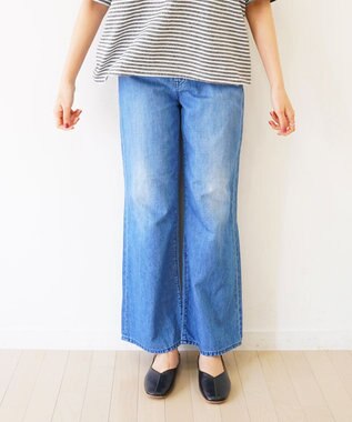 caqu FS linen wide flare リネンワイドフレアデニム 3years