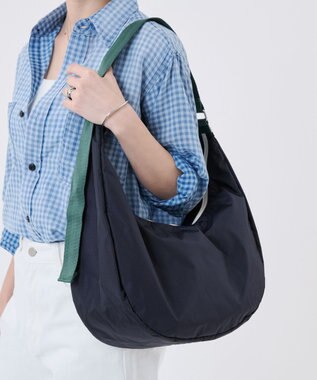 LeSportsac LG HAMMOCK ADJ BAG/ディープシー/ボトルグリーンウェビング ディープシー/ボトルグリーンウェビング