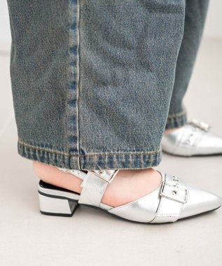 WEGO 【SMサイズ展開】ロゴデニムバギーパンツ デニム中濃加工色