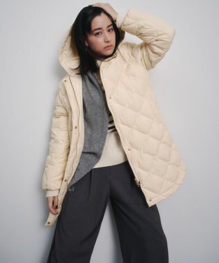 UNFILO L マイビューティ タックワイドパンツ チャコール