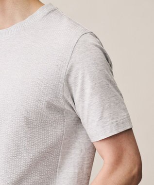JOSEPH ABBOUD 【オーガニックコットン使用・日本製・26SS新色】JOEコットンサッカークルーネック Tシャツ ライトグレー系7
