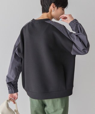 AMERICAN HOLIC 異素材コクーンポンチプルオーバー Black