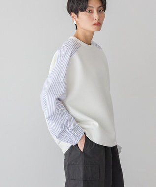 AMERICAN HOLIC 異素材コクーンポンチプルオーバー Off White