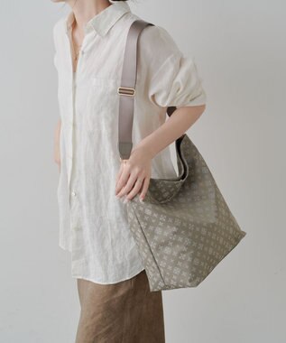 russet ナイロンジャガード2WAYショルダーバッグ(CE-1622) N.Gray