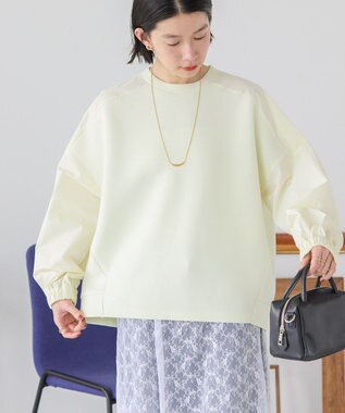 AMERICAN HOLIC 異素材コクーンポンチプルオーバー Light Yellow