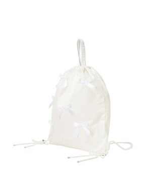 Maison de FLEUR リボンナップサック White