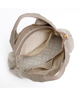 IBIZA ロゴナイロン　2WAYバッグ ピンクベージュ