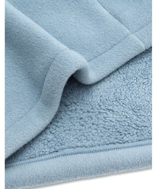 Wing ベスト 3分袖 ショート丈(腰付近) フリース素材 ボア使用(裏側) 保温性 あたたかい 前開きタイプ レディース EX2070 ウイング／ワコール ブルー