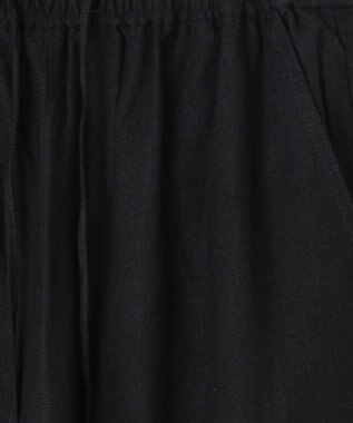 ANY 【ウエストゴム】リネンレーヨンワイドパンツ ブラック