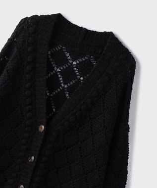 GRACE CONTINENTAL オーバーニットカーディガン ブラック