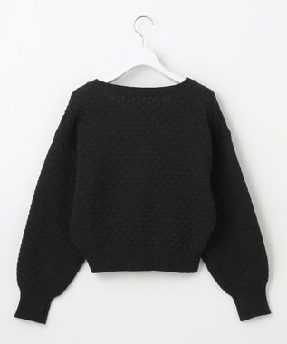 Feroux 【洗える】ポコポコ カーディガン ブラック系