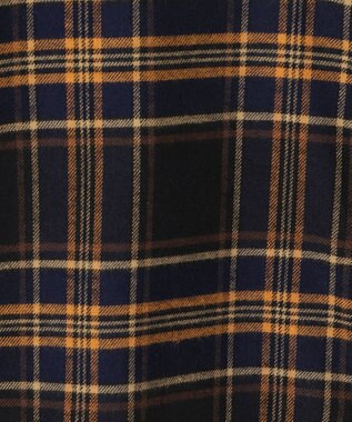 23区 L 【洗える】ブラッシュド ビエラチェック シャツ ネイビー系