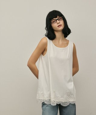 GRACE CONTINENTAL ヘムレースカットトップ