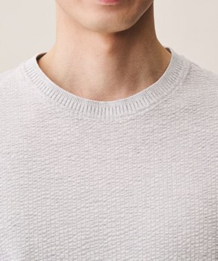 JOSEPH ABBOUD 【オーガニックコットン使用・日本製・26SS新色】JOEコットンサッカークルーネック Tシャツ ライトグレー系7