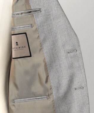 GOTAIRIKU 【御幸毛織】ニュージーランドメリノSuper120'sツイル スーツ グレー系1