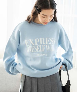 WEGO ジャガードニットプルオーバー サックス