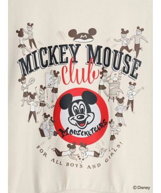 Green Parks ミッキーマウス・クラブ／アート裏起毛プルオーバー Light Beige