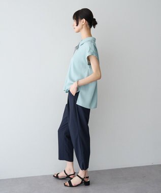 YECCA VECCA 【UVカット】サラサライージーテーパードパンツ Navy