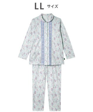 WACOAL パジャマ 長袖 長ズボン 綿100%(本体) 天竺素材 ミントン レディース NDX560 /ワコール