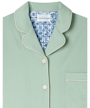 une nana cool 【綿100%】60/2 やわらか天竺 半袖開襟パジャマ MADE WITH LIBERTY FABRIC