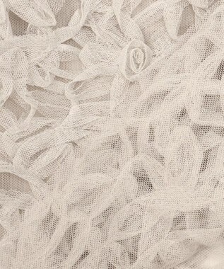 23区 【GOLD LABEL】チュールエンブロイダリー フラワーモチーフ 2WAYブラウス ベージュ系