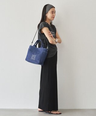 russet 【刺繍モノグラム】デニム2WAYトートバッグ(CE-1772) Indigo
