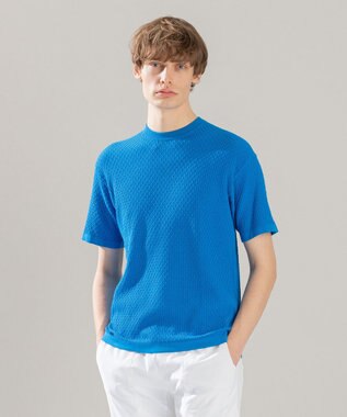JOSEPH HOMME クールコットンリンクス ニット ターコイズブルー系