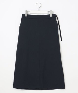 J.PRESS LADIES 【洗える】 バーズアイジャージー ナロー スカート ネイビー系
