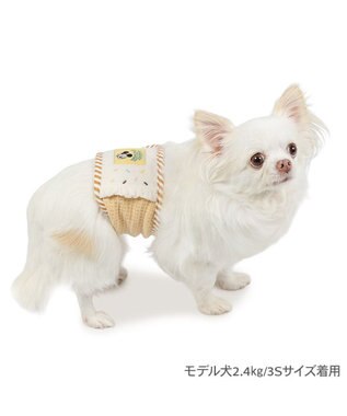 PET PARADISE ディズニー ミッキーマウス マナーベルト 《アイス柄》 小型犬 ベージュ