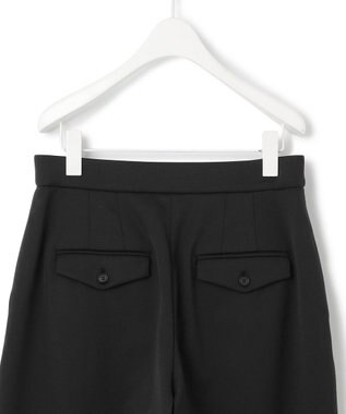 ICB 【洗える】T/Wベネシャンストレッチ カーブパンツ ブラック系