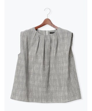 Te chichi リネンミックスクレープブラウス(セットアップ可)《2026 SUMMER LOOK item》 グレンチェック