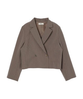 earth music&ecology ショートテーラードジャケット Check