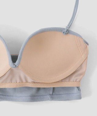 San-ai Resort（三愛水着楽園） 【楽旅ブラ】リブニットチューブブラ【northerly】 ブルー