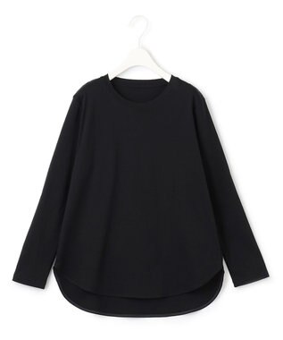 ICB L 【洗える】シンプルジャージー ロングスリーブプルオーバー ブラック系
