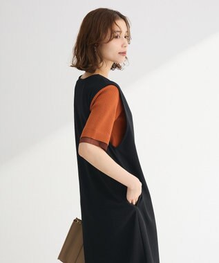 Green Parks ジャケット風ジャンパースカート Black