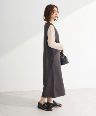 Green Parks ジャケット風ジャンパースカート Dark Gray