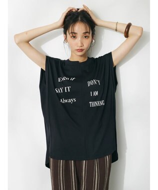 CRAFT STANDARD BOUTIQUE リメイクロゴノースリーブTee Black