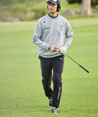 PW CIRCULUS 【撥水加工 / ストレッチ】【MEN】キルティング中綿パンツ ゴルフ ブラック系