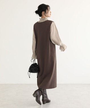 Green Parks ジャケット風ジャンパースカート Brown