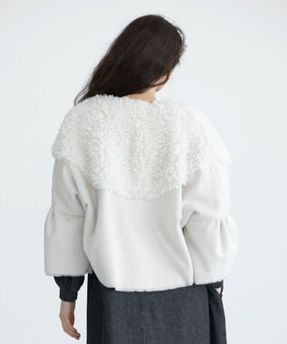 Green Parks ■ESCAR フラッフィーブルゾン Ivory