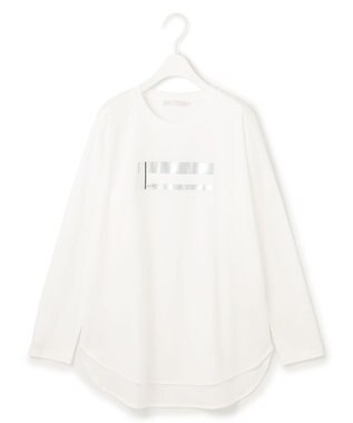 ICB シンプルジャージープリントTシャツ オフホワイト系