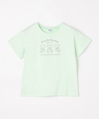 ANY KIDS 【一部店舗/WEB限定】【綿100%】プリント 半袖Tシャツ ミント×クマ