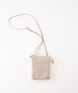 MIYABIYA 南蛮七宝 ソフトレザー ダブルポシェット ベージュ