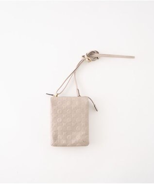 MIYABIYA 南蛮七宝 ソフトレザー ダブルポシェット ベージュ